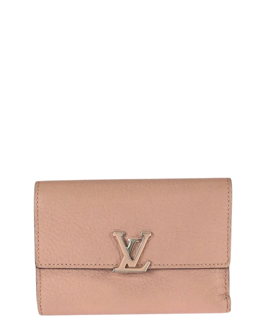 Pink Others Portefeuille Capucines Compact Wallet (authentic Pre-Loved) by Louis Vuitton