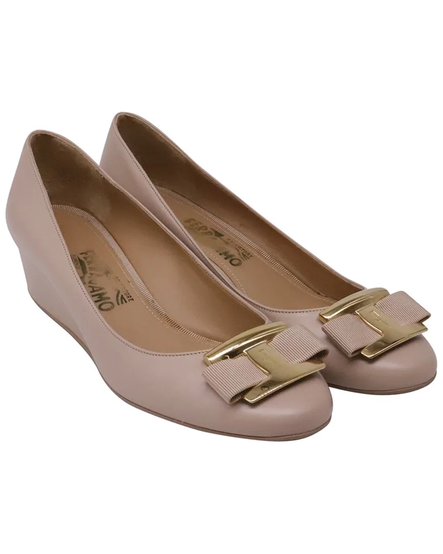 Leather Wedge Pump (authentic Pre-Loved) by Ferragamo