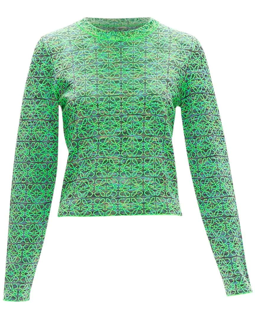 Anagram Logo Cropped Sweater (authentic Pre-Loved) by LOEWE