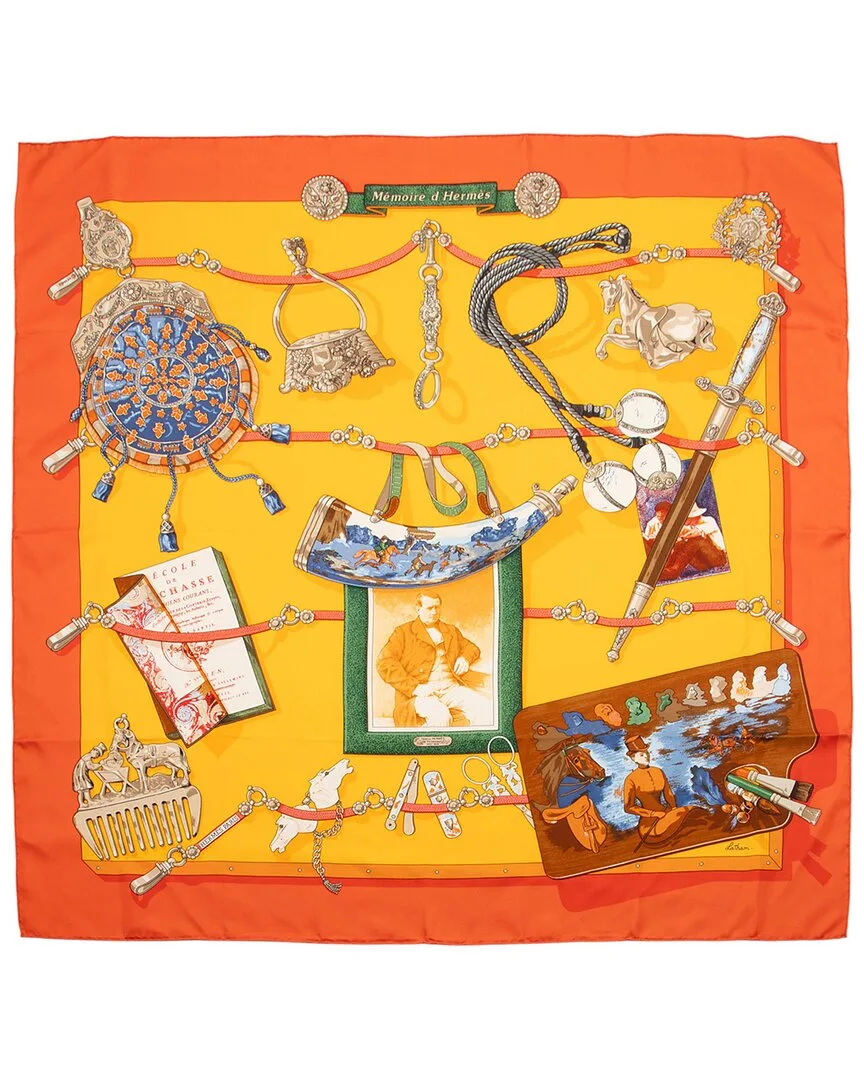 Silk Memoire Dhermes D90cm Scarf (authentic Pre-Loved) by Herms