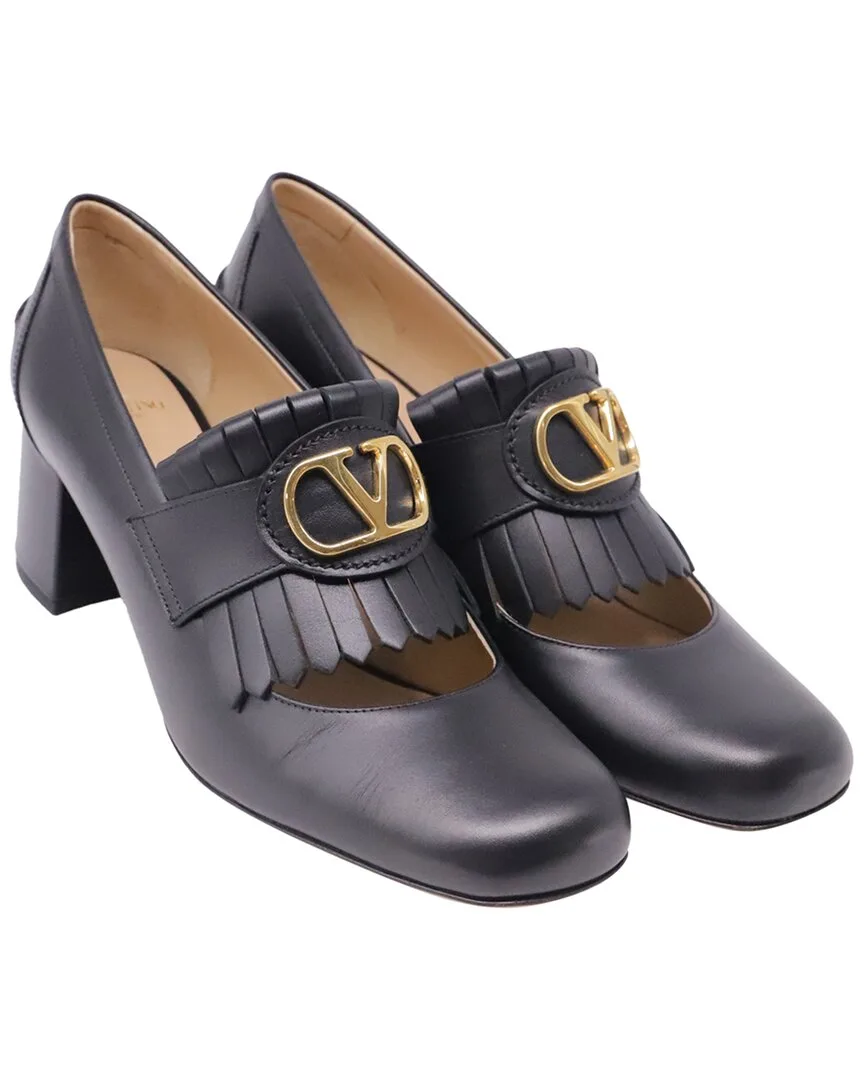 Leather Cutout Accent Brogue Pump (authentic Pre-Loved) by Valentino