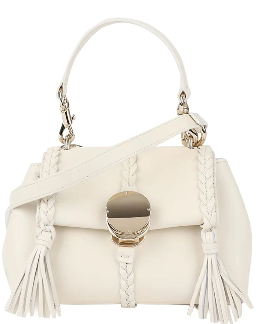 White Leather Mini Soft Shoulder Bag (authentic Pre-Loved) by Chloé