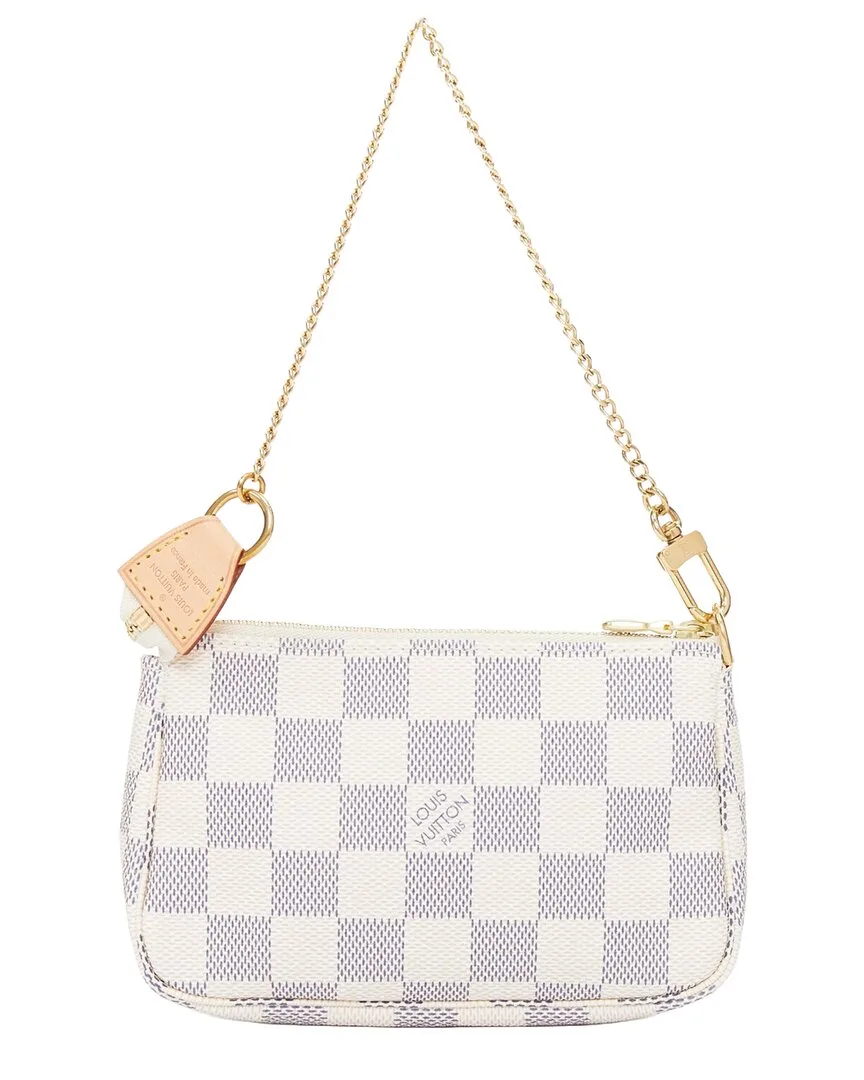 Beige Damier Azur Mini Pochette Accessoires (authentic Pre-Loved) by Louis Vuitton