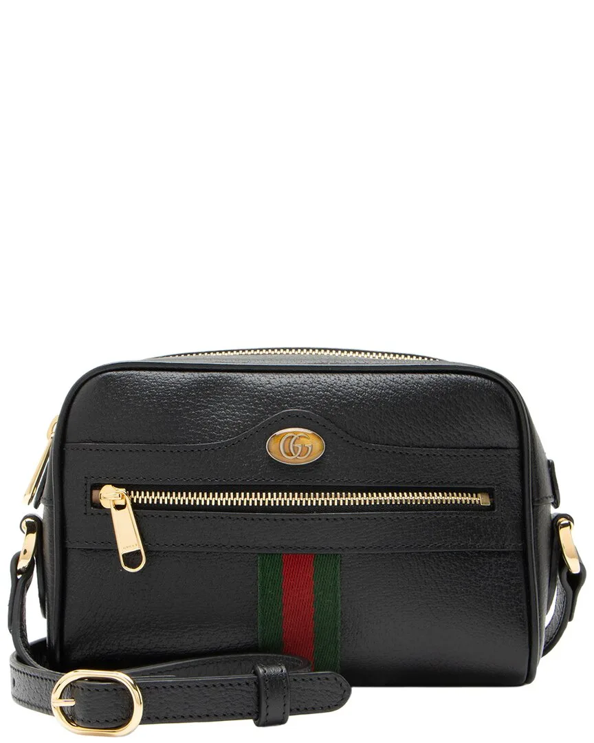 Black Leather & Nylon Ophidia Mini Shoulder Bag (authentic Pre-Loved) by Gucci