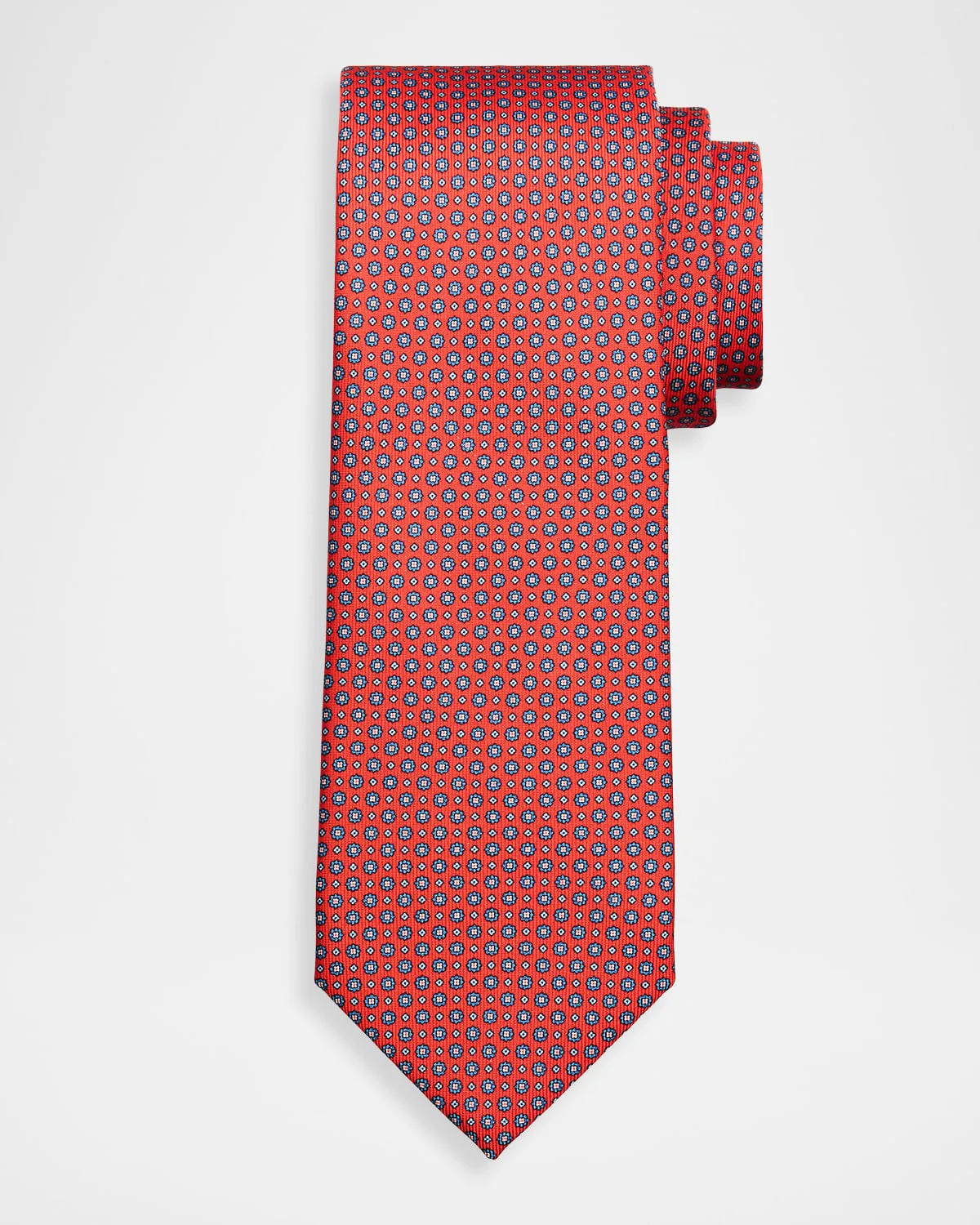 Micro-Floral Silk Tie