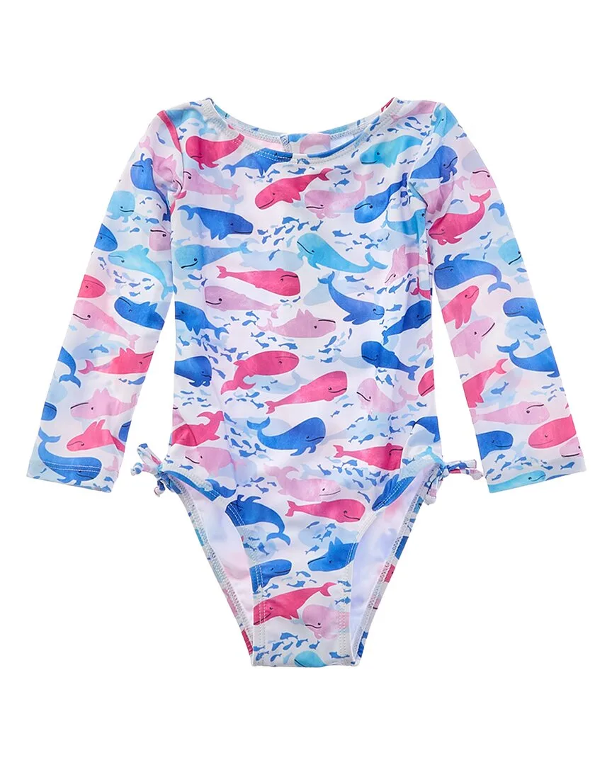 One Piece Rosy Whales Swimsuit by Flap Happy