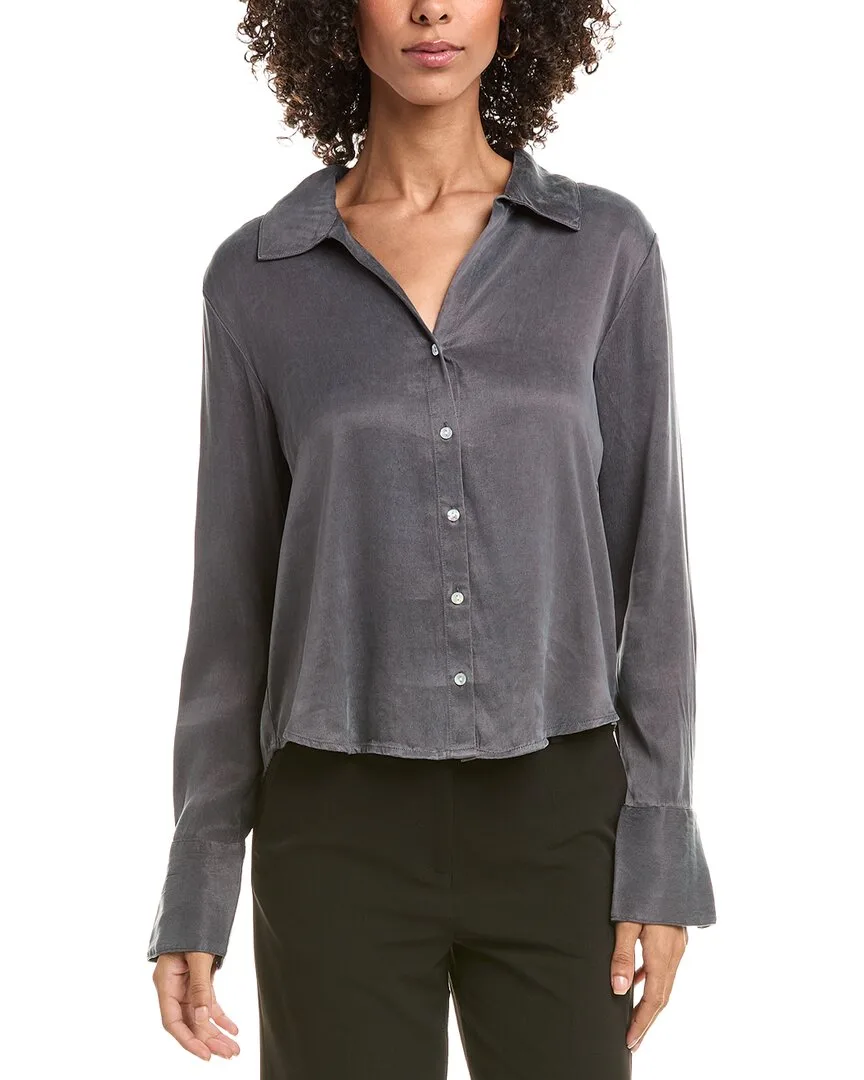 Flowy Wide Collar Button Down by Bella Dahl