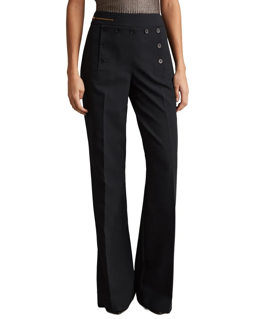 Sidney Wide Leg Button Trouser by Reiss