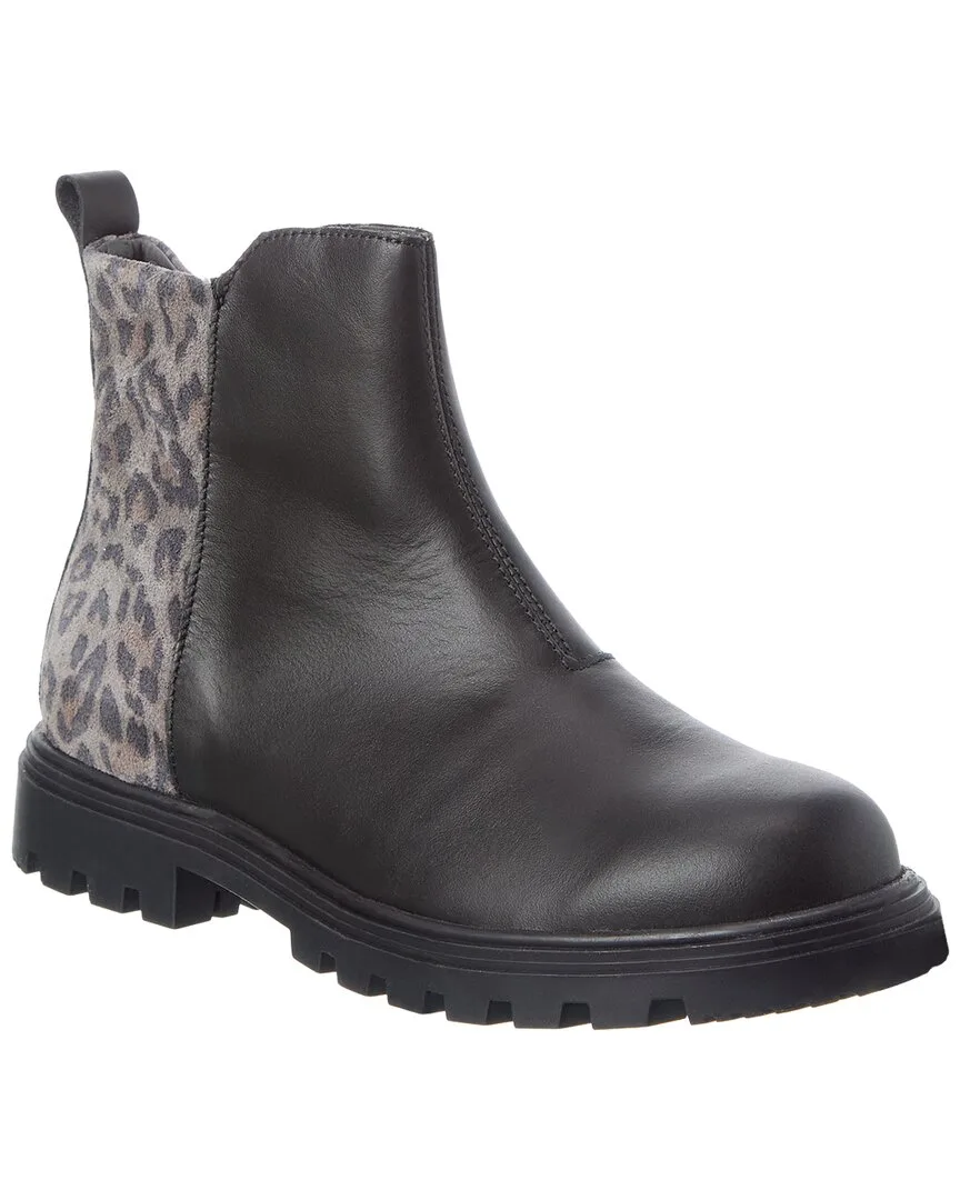 Grify Zip Leather & Suede Boot by Naturino