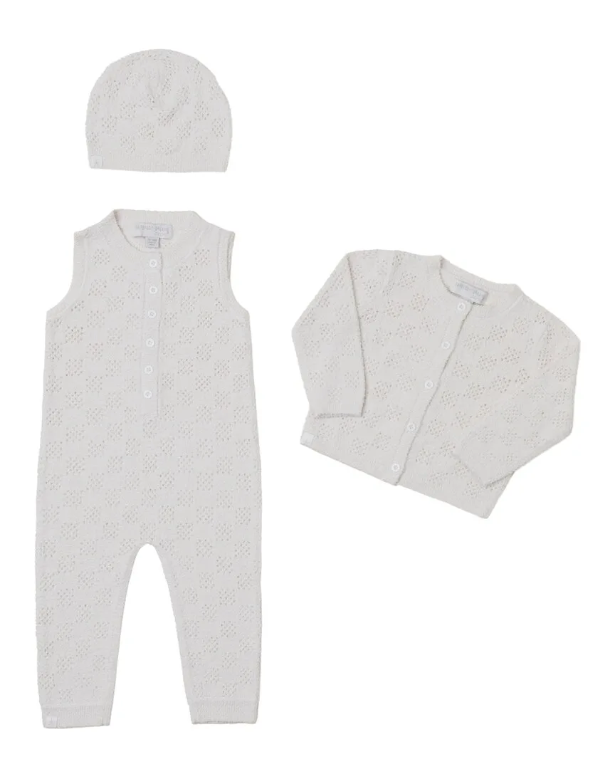 Cozychic Checkered Pointelle Baby Set by Barefoot Dreams