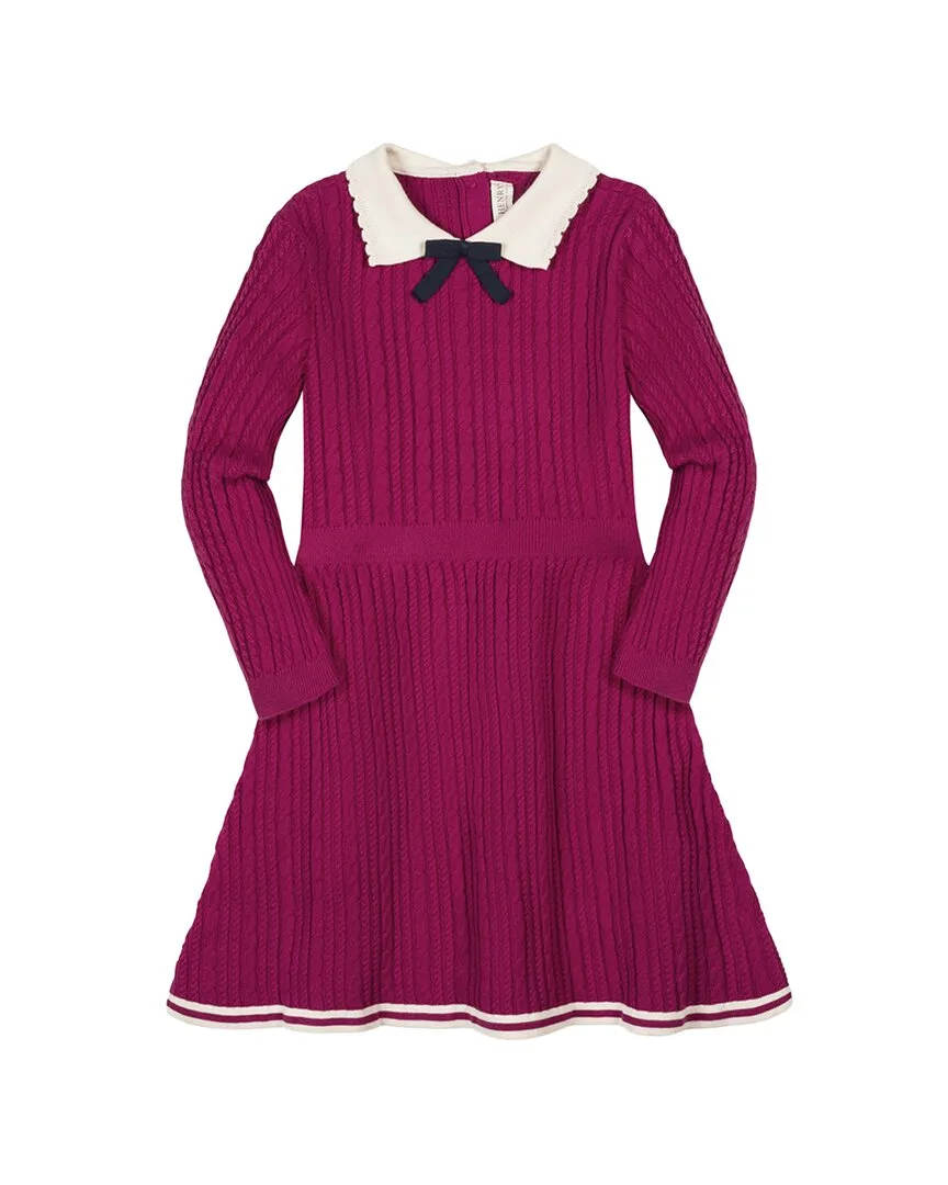 Organic Collared French Cable Sweater by Hope & Henry