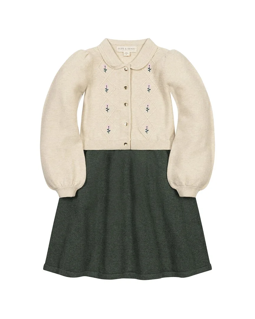 Organic Button Front Collared Sweater by Hope & Henry