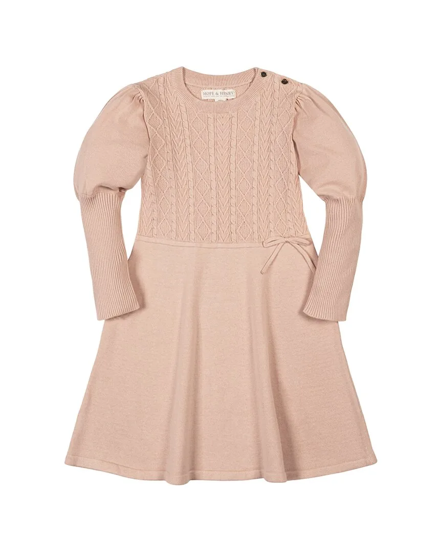 Organic Cable Bodice Sweater Dress by Hope & Henry