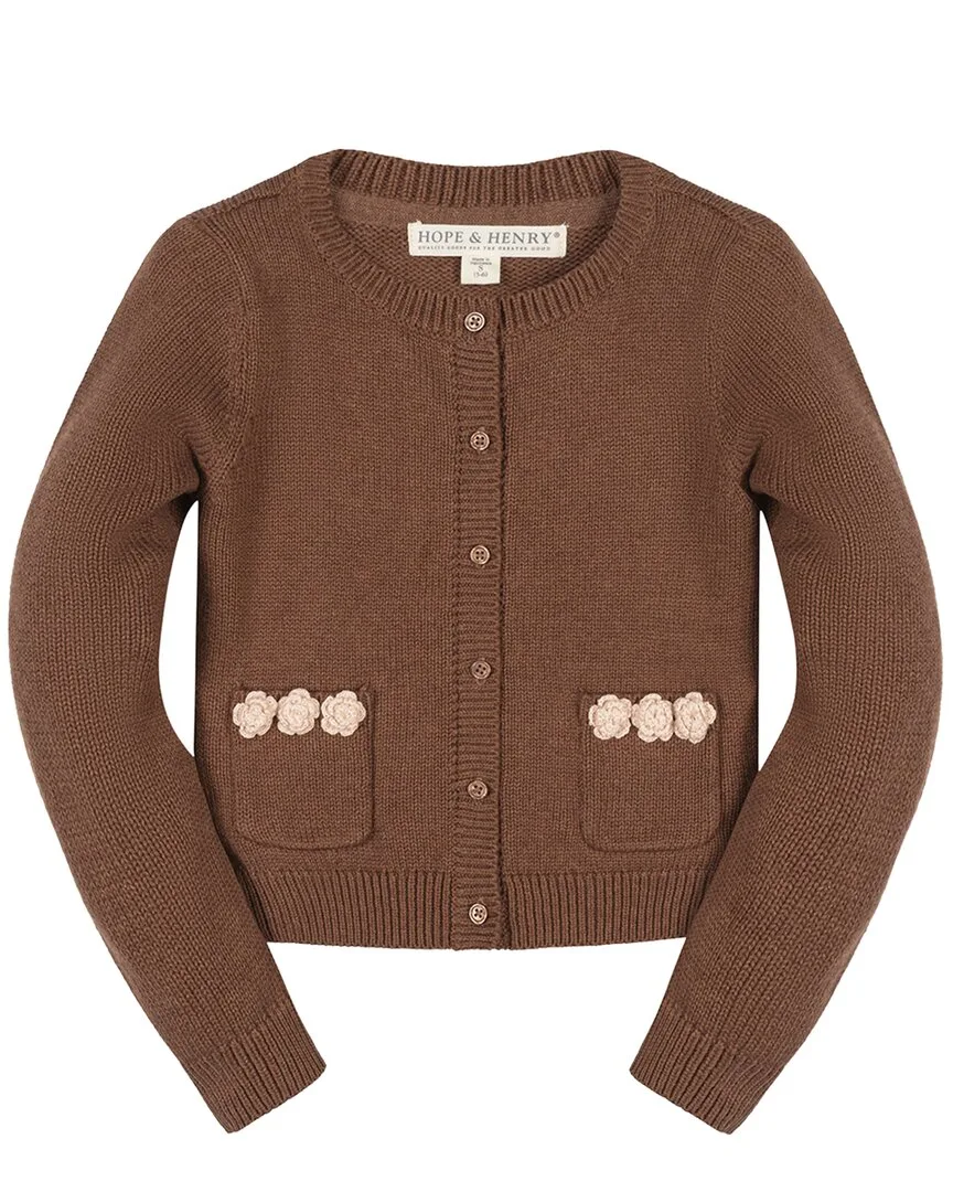 Organic Rosette Pocket Cardigan by Hope & Henry