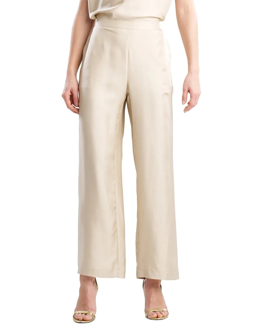 Silk Twill Straight Leg Pant by Natori