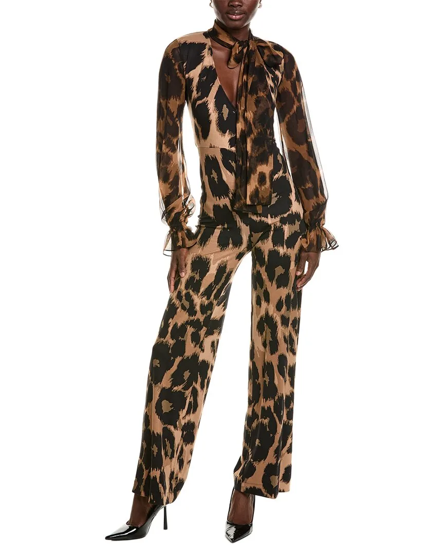 Lucia Silk-Trim Jumpsuit by Diane Von Furstenberg