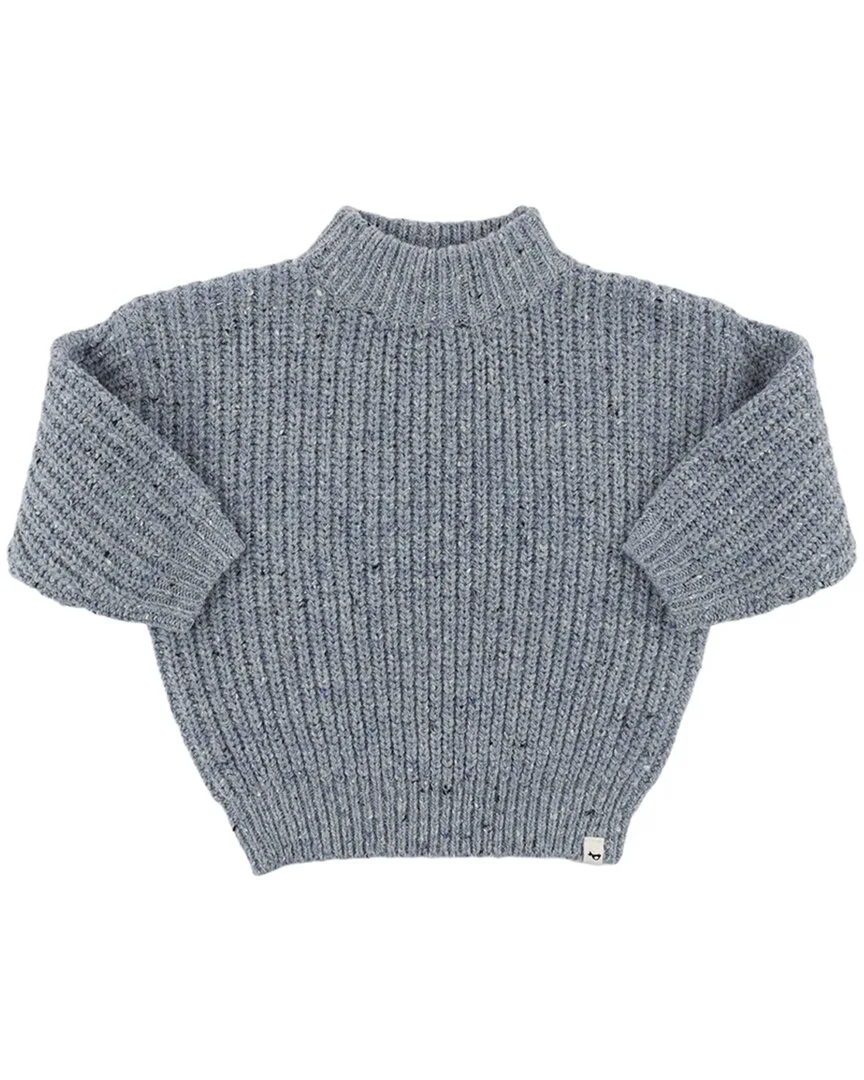 Speckle Knit Grandpa Knitted Pullover by Oh Baby