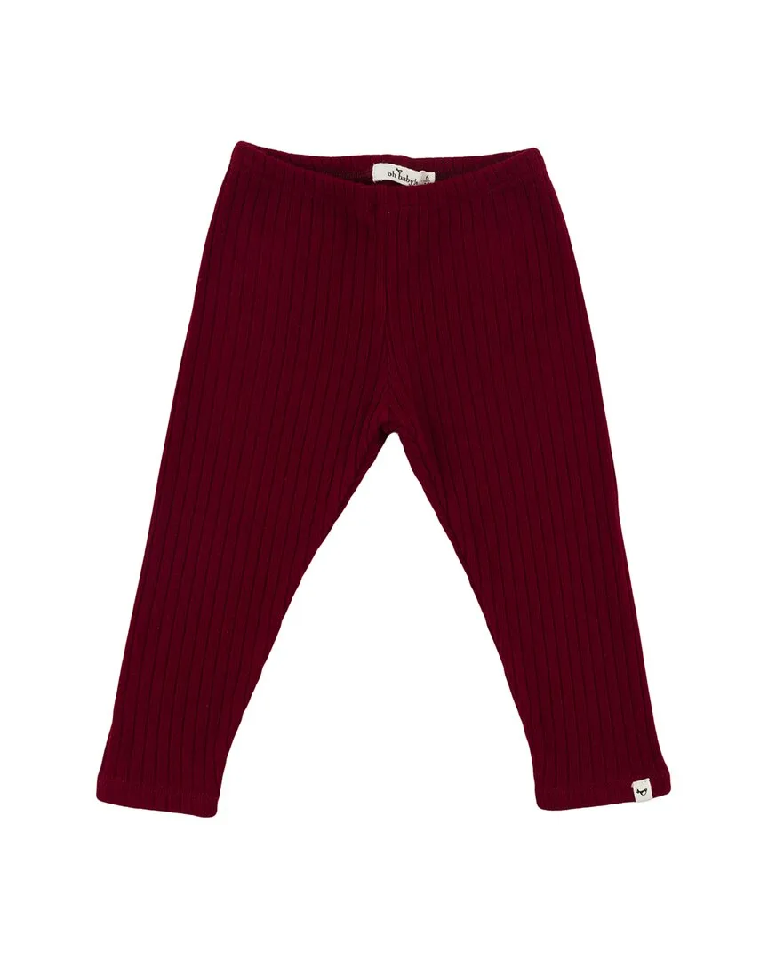 Wide Rib Fuzzy Sweater Knit Legging by Oh Baby