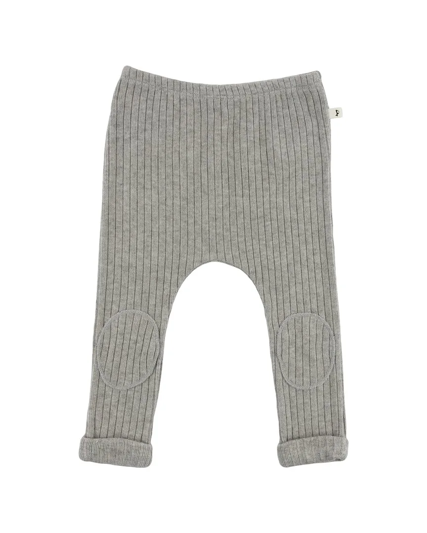 Wide Rib Fuzzy Sweater Knit Patch Pant by Oh Baby