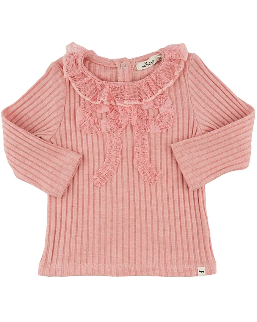 Ruffle Bow Mesh Emily Tee by Oh Baby