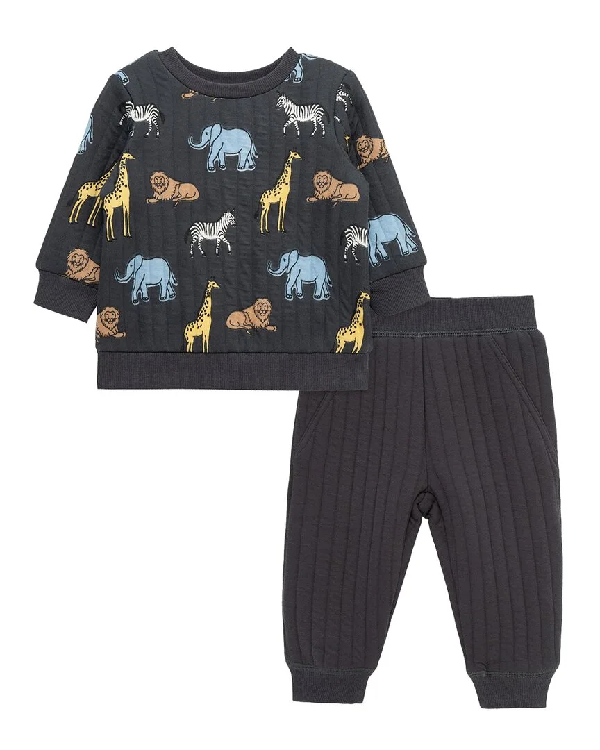 2Pc Safari Sweatshirt Set by Little Me