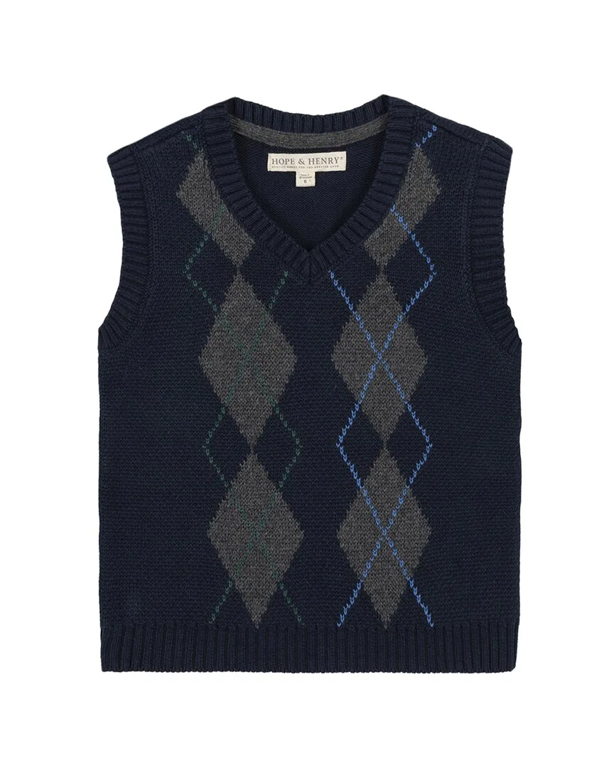 Organic Argyle Sweater Vest by Hope & Henry