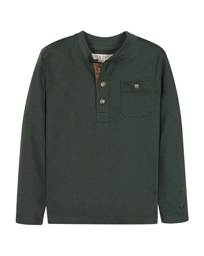 Organic Henley Pocket Tee by Hope & Henry