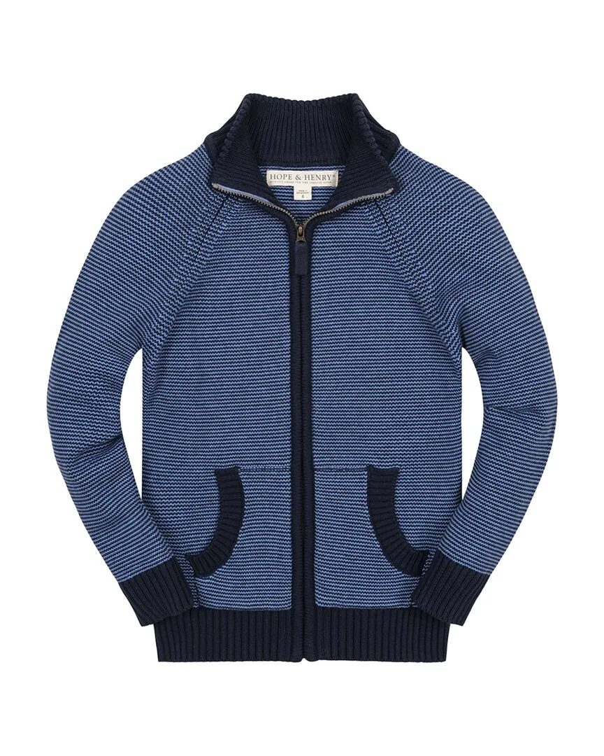 Organic Full Zip Mock Neck Sweater by Hope & Henry