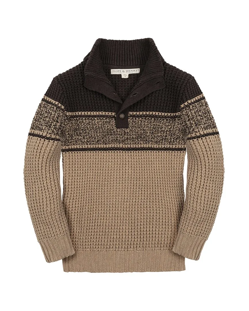 Organic Mock Neck Waffle Sweater by Hope & Henry