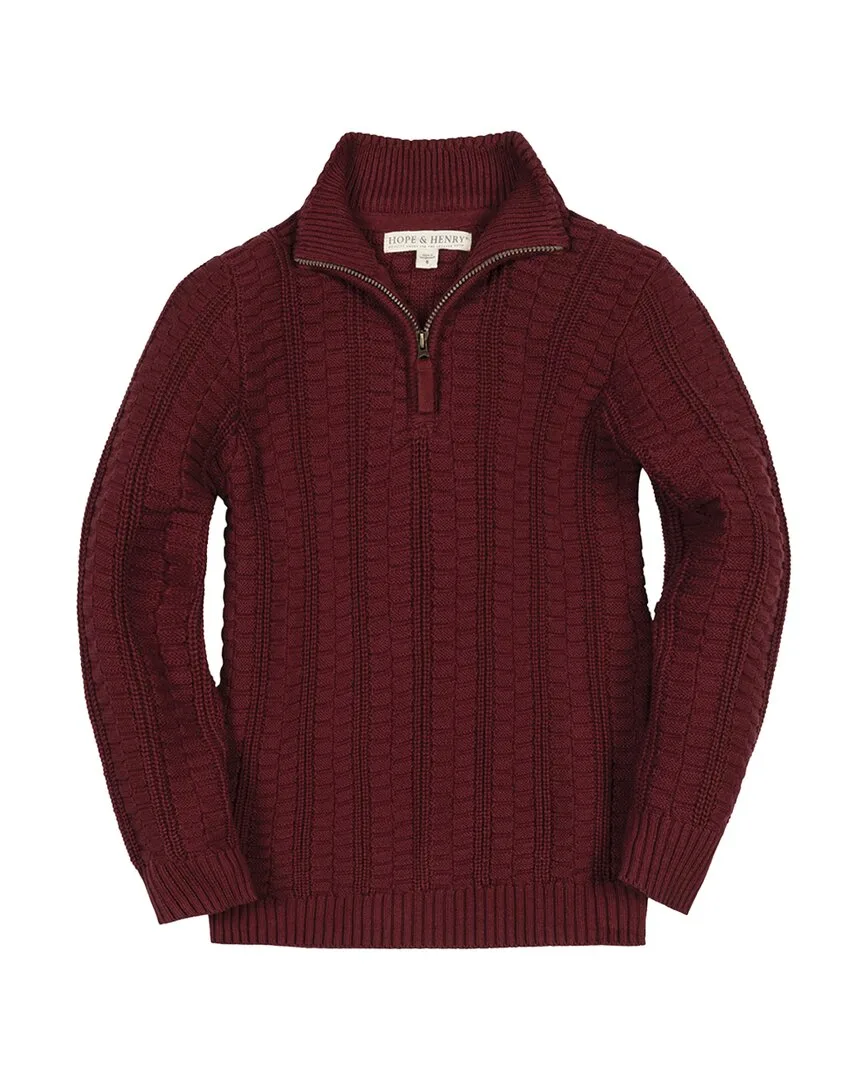 Organic Half Zip Cable Sweater by Hope & Henry