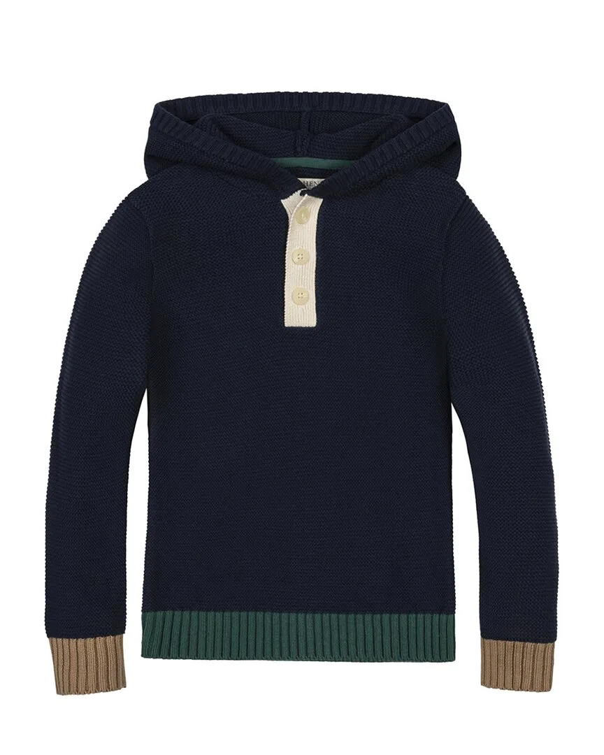 Organic Henley Sweater Hoodie by Hope & Henry