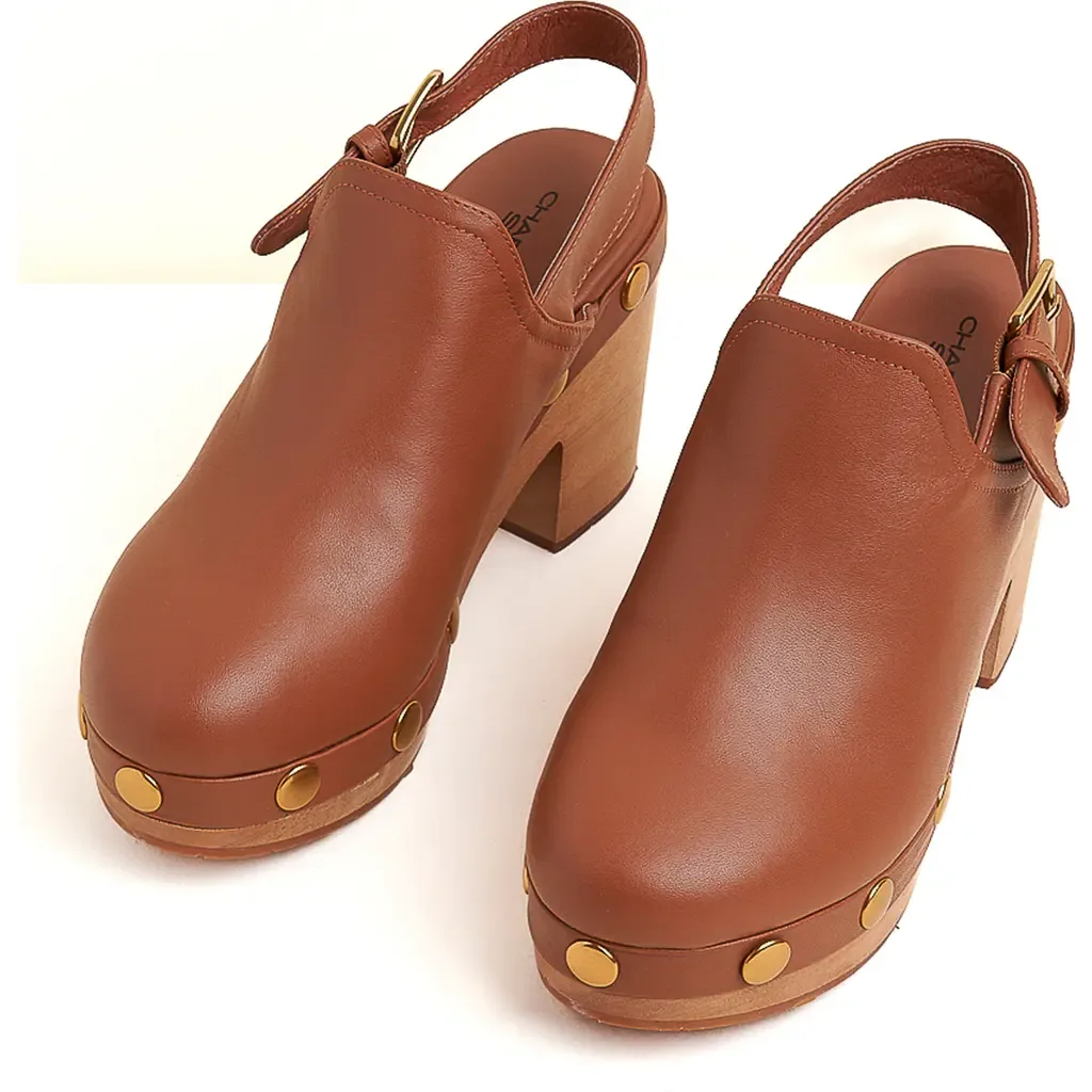 Hari Platform Slingback Studded Clog by Charlotte Stone