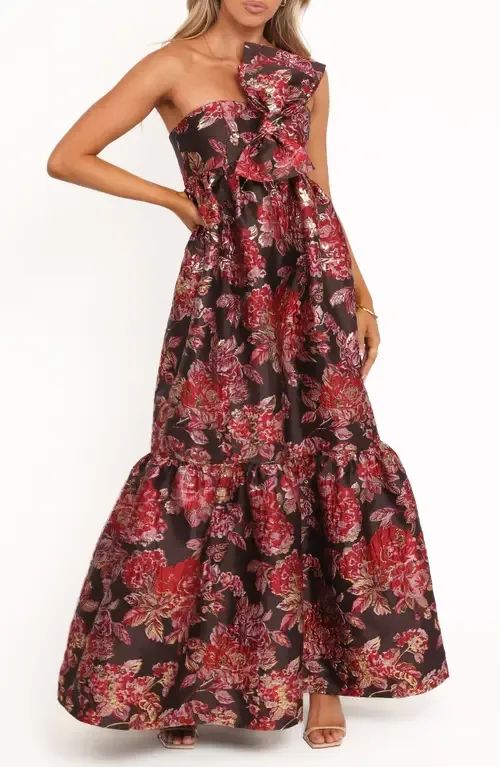 Betina Bow Front One-Shoulder Maxi Dress by Petal & Pup