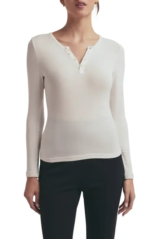 The Long Sleeve Rib Henley by Favorite Daughter