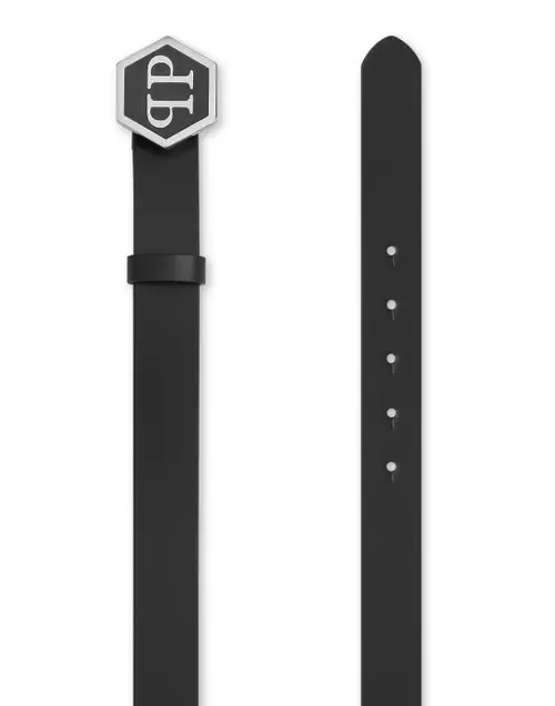 Leather Belt Hexagon Luxe by PHILIPP PLEIN
