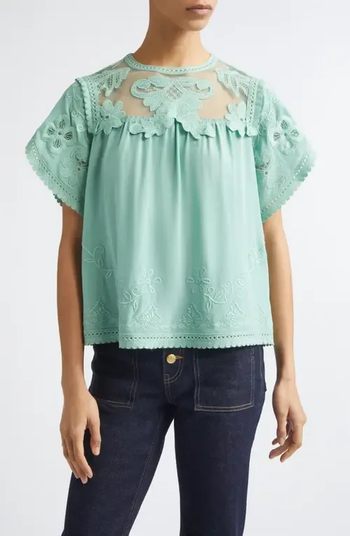 Alma Illusion Silk Top by Ulla Johnson