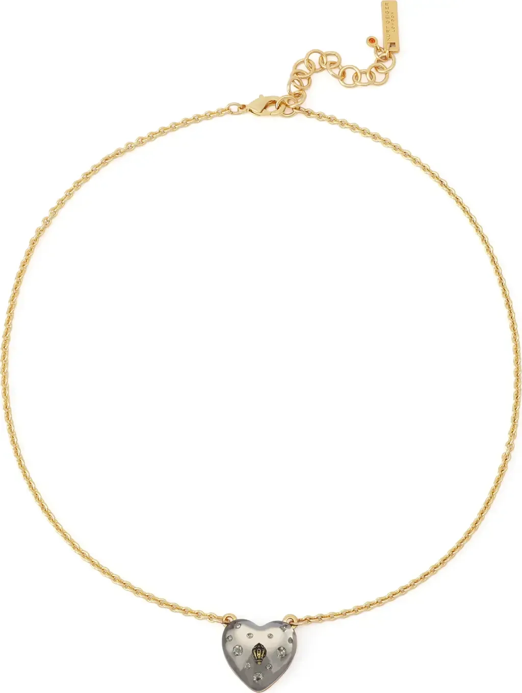 Resin Heart Pendant Necklace by Kurt Geiger London