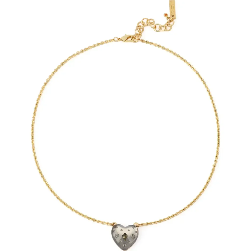 Resin Heart Pendant Necklace by Kurt Geiger London