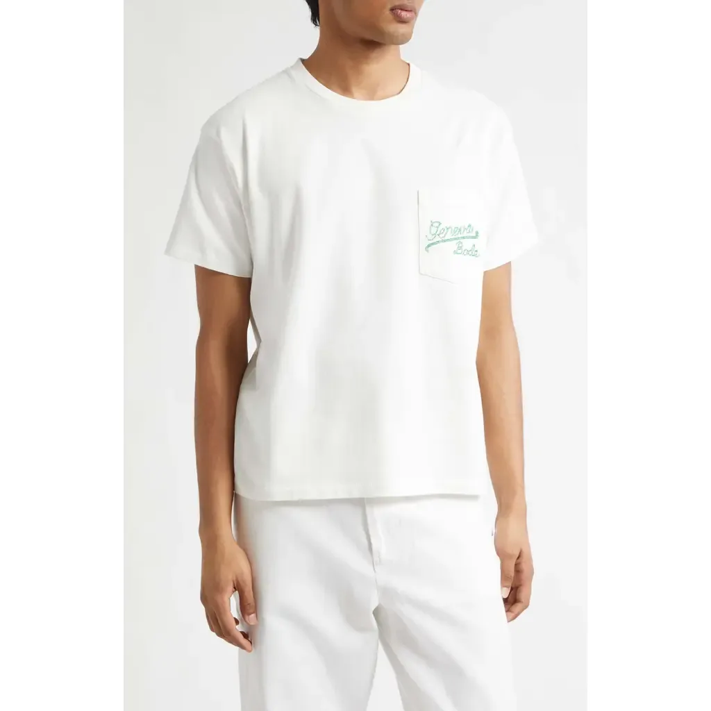 Beaded Geneva Pocket T-Shirt by Bode