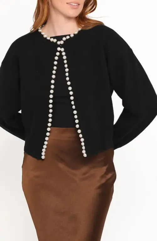 Bloom Faux Pearl Trim Cardigan by Petal & Pup