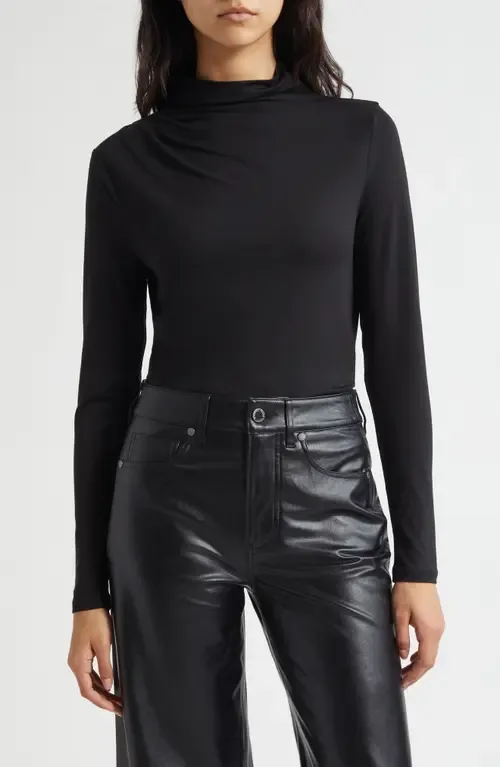 Mylie Mock Neck Top by Veronica Beard