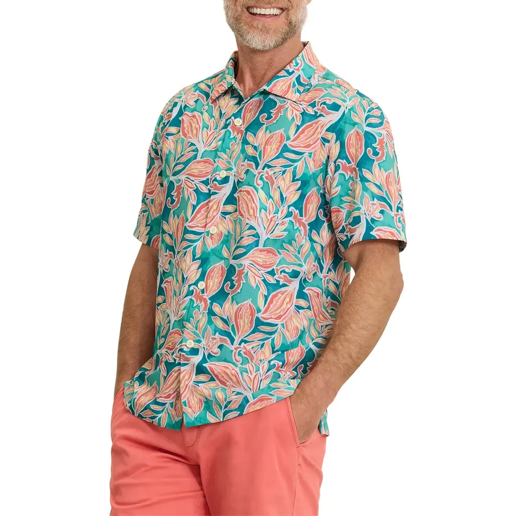 Bahama Coast Wild Vines IslandZone® Short Sleeve Button-Up Shirt by Tommy Bahama