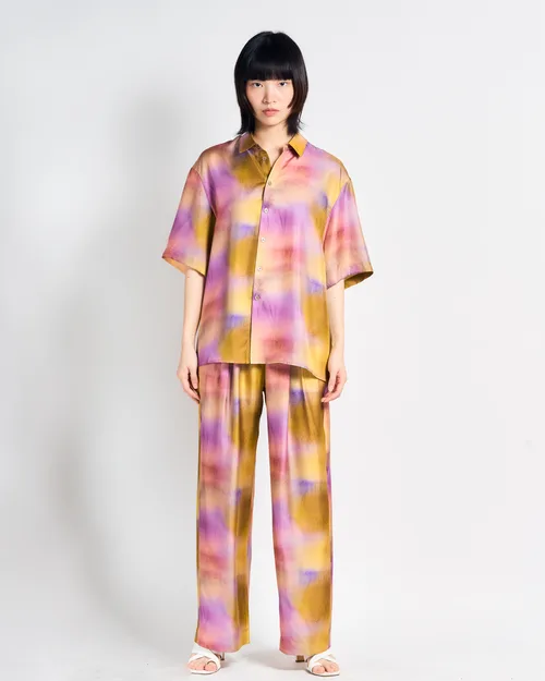 Brooklyn Silk Wide Leg Palazzo Pants by Lost Pattern