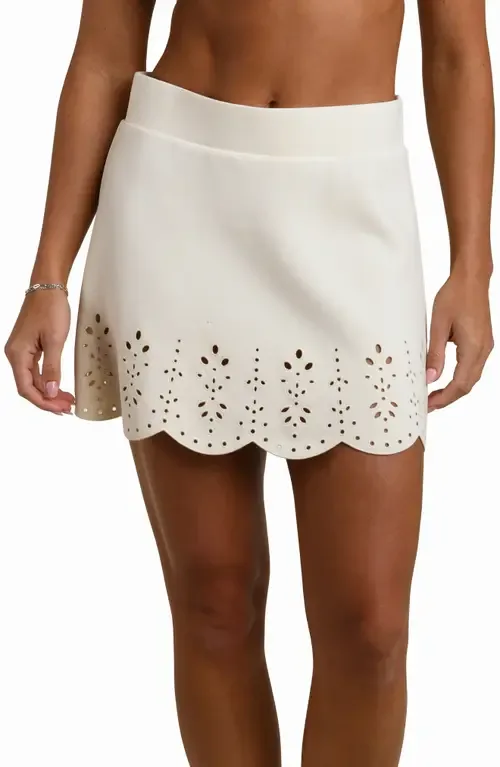 Cloudset Eyelet Detail Miniskirt by La Blanca