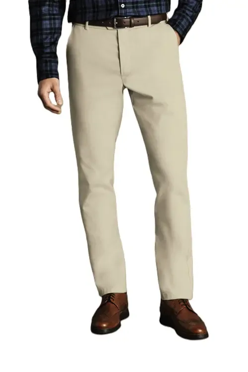 Slim Fit Ultimate Non-Iron Chino - Stone by Charles Tyrwhitt