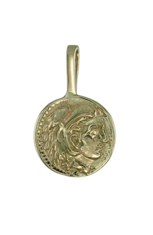 ATG Coin Pendant in 14K Yellow Gold by ALBISIA