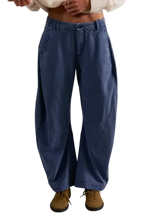 Spotlight Washed Barrel Leg Trousers by Free People