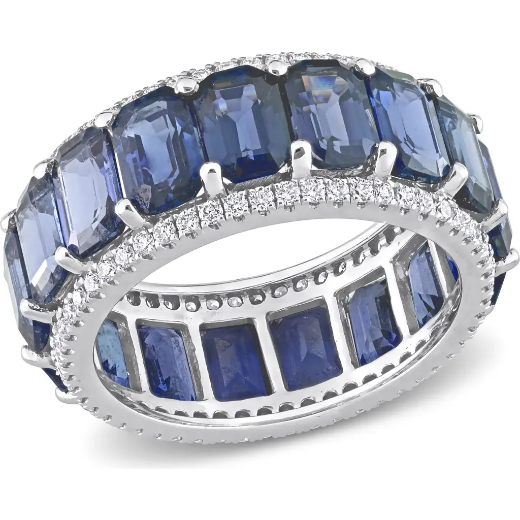 Gemstone & Diamond Eternity Ring 14k by Julianna B.
