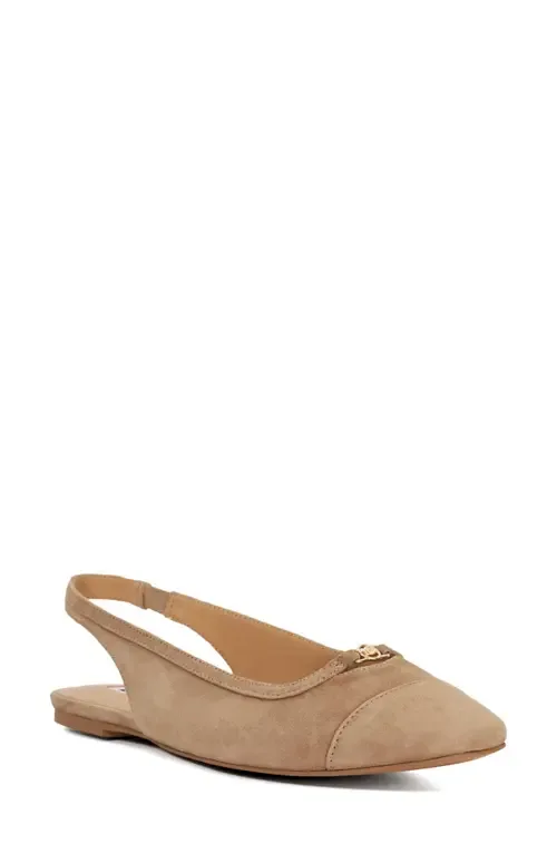 Hanna Slingback Cap Toe Flat by Dune London
