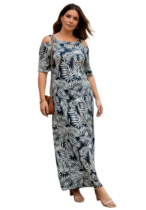 Cold Shoulder Maxi Dress by Roaman's